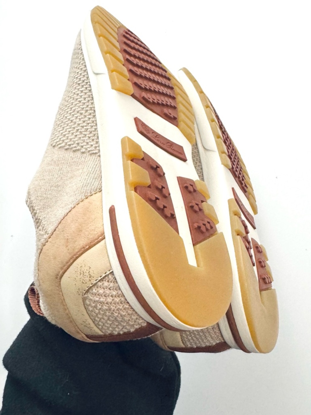 Loro Piana 360 LP Flexy Knit Slip-On Trainer Sneakers Tan Women’s Sz 39.5 US 9 - Picture 10 of 14
